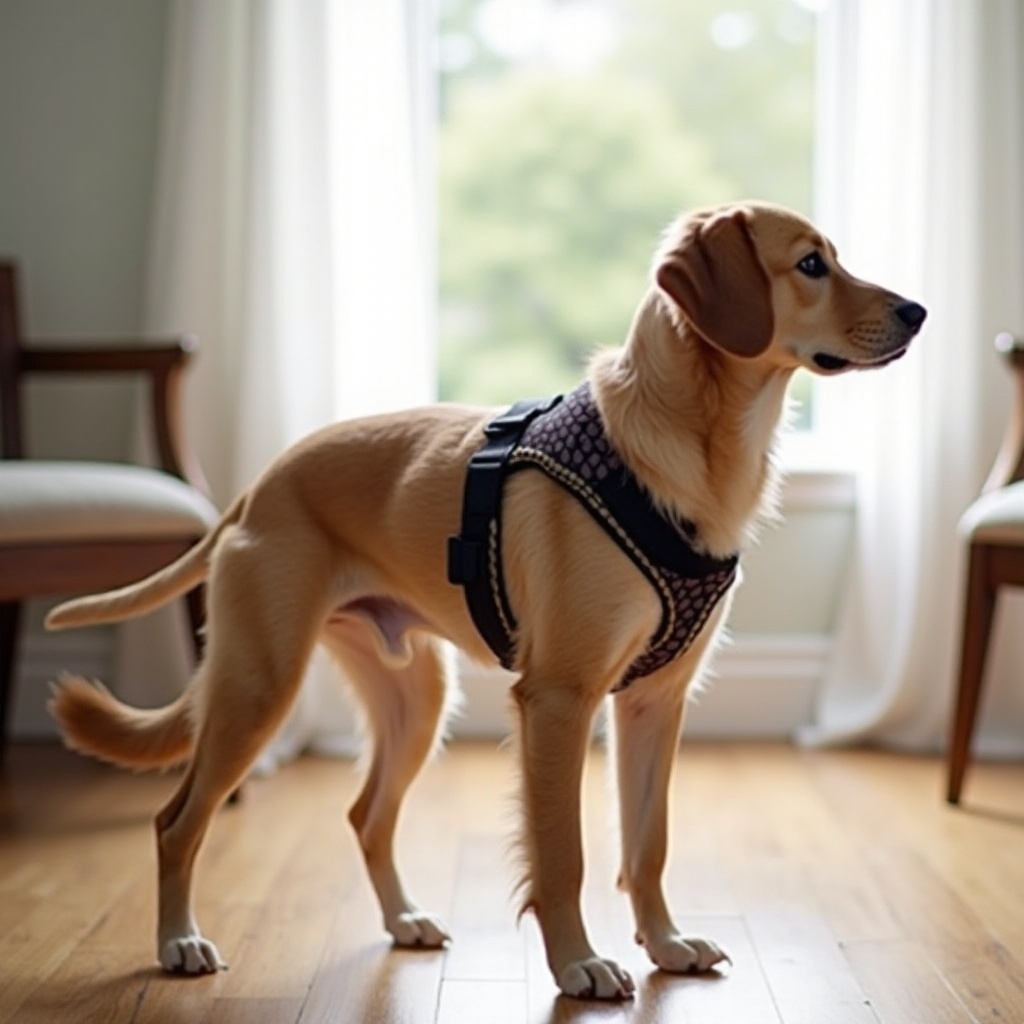 如何給狗穿上背帶